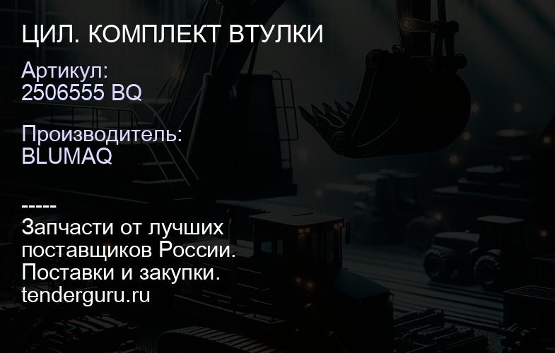 2506555 BQ ЦИЛ. КОМПЛЕКТ ВТУЛКИ | купить запчасти